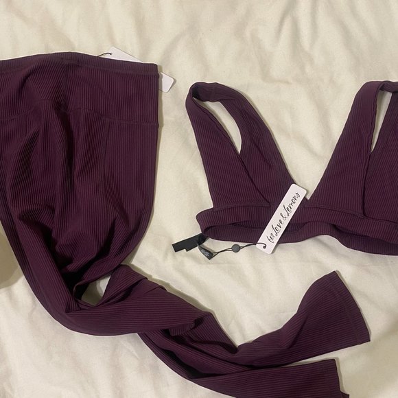 For Love And Lemons Other - For Love & Lemons Plum Active Wear Set